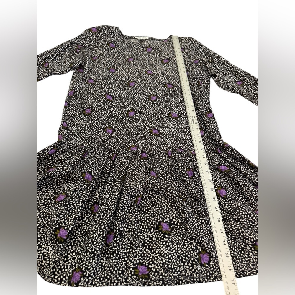 Compagnie Internationale Express Floral Drop Waist Dress Rayon Small - Picture 6 of 11